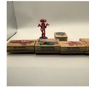 Inkadinkado Pink Panther Rubber Stamp Set & Figure Excellent